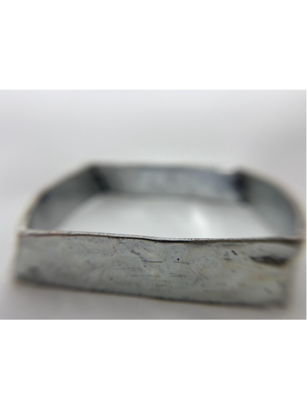 Heavy Modernist Sterling Silver Tested Geometric Cuff Bracelet Artisan Unmarked - Picture 8 of 8